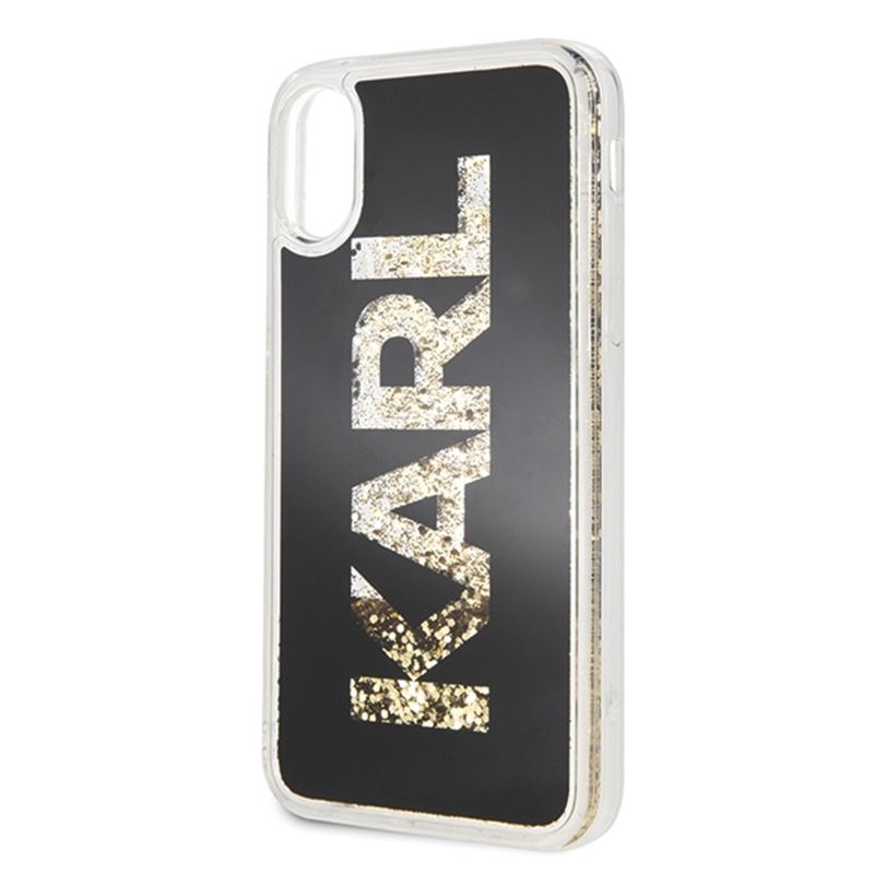Karl Lagerfeld Logo Karl - Etui iPhone Xs / X (Gold Glitter)