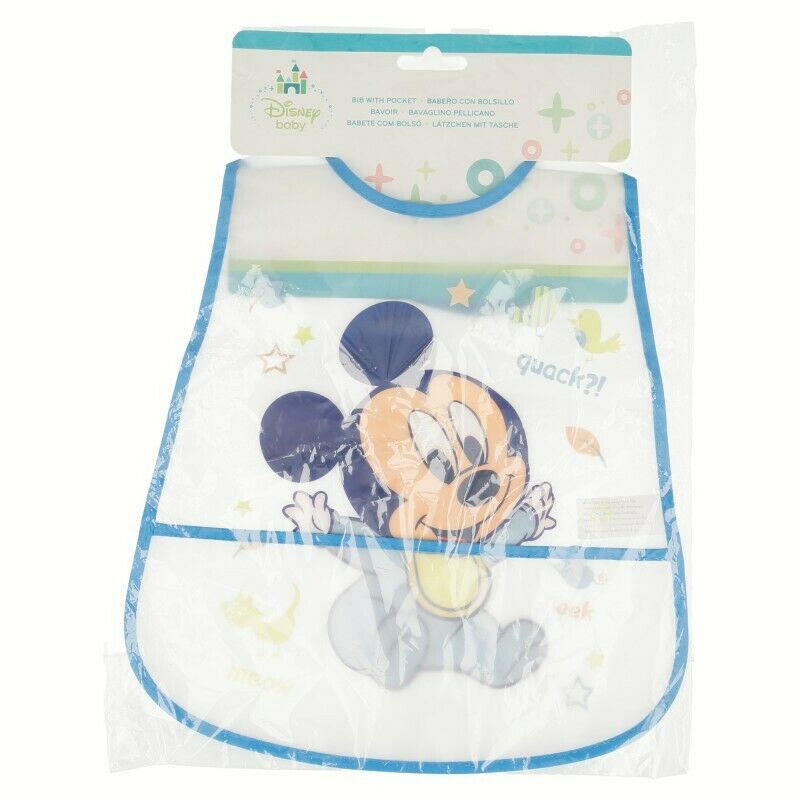 Mickey Mouse - Śliniak z kieszonką (niebieski)