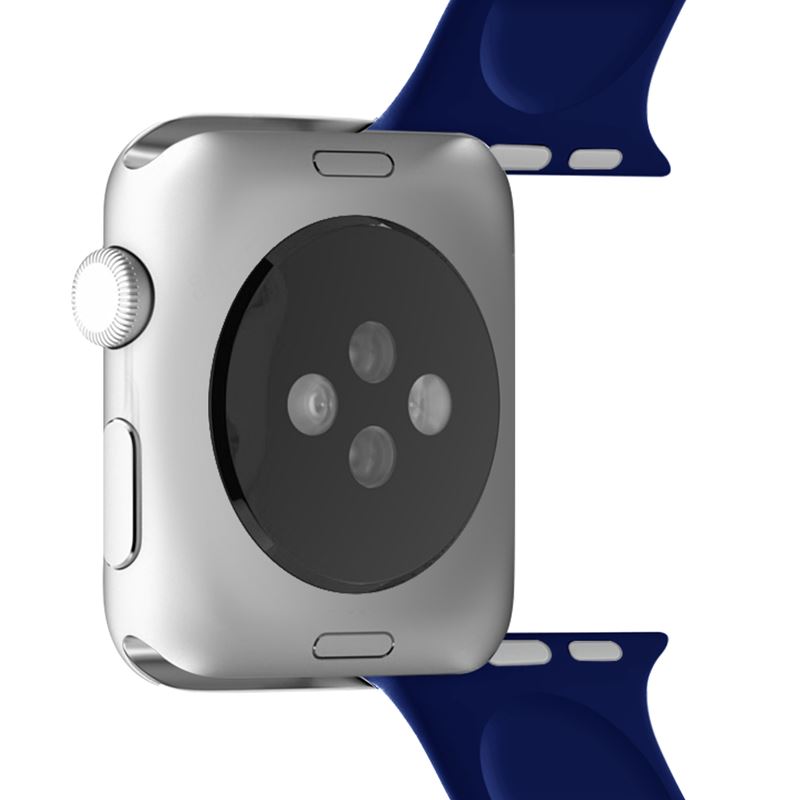 PURO ICON - Elastyczny pasek sportowy do Apple Watch 42/44/45 mm (S/M & M/L) (granatowy)