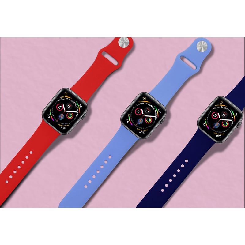 PURO ICON - Elastyczny pasek sportowy do Apple Watch 38/40/41 mm (S/M & M/L) (piaskowy róż)