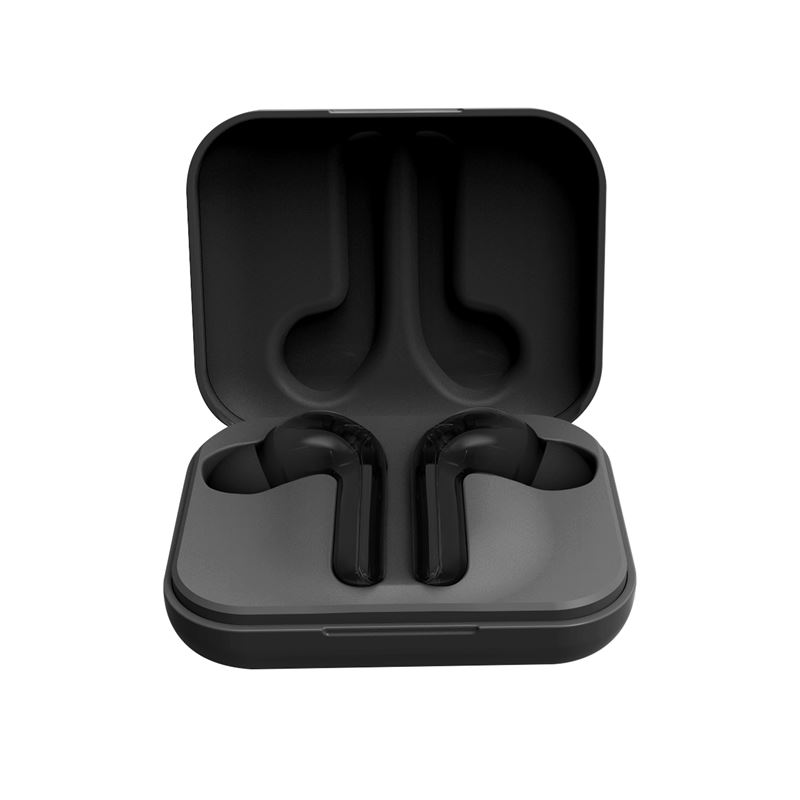 PURO TWINS PRO TWS 5.0 – Bezprzewodowe słuchawki Bluetooth V5.0 z etui ładującym, wodoszczelność IPX5 (Czarny)