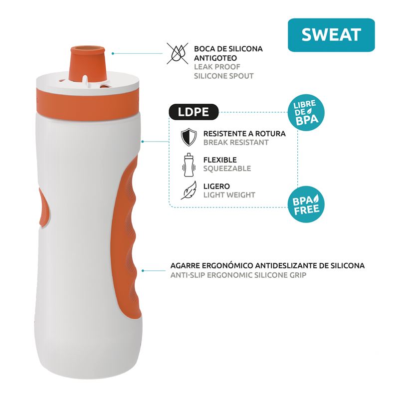 Quokka Sweat - Butelka bidon sportowy 680 ml (Lime)