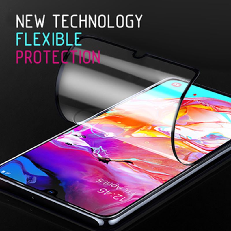 Crong 7D Nano Flexible Glass - Szkło hybrydowe 9H na cały ekran Samsung Galaxy A30 / A50 / A50s