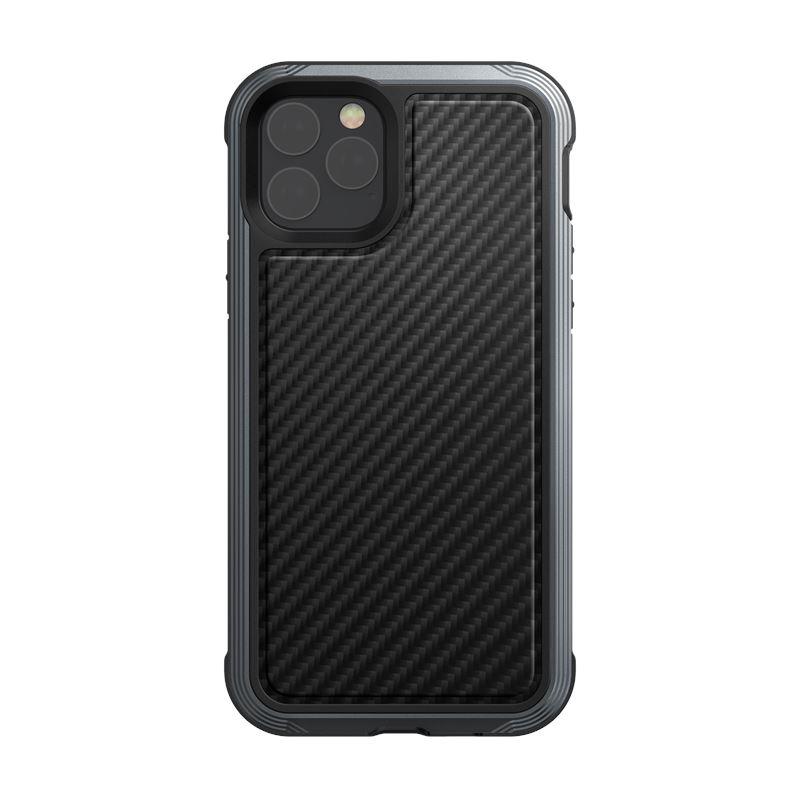 X-Doria Defense Lux - Etui aluminiowe iPhone 11 Pro (Drop test 3m) (Black Carbon Fiber)