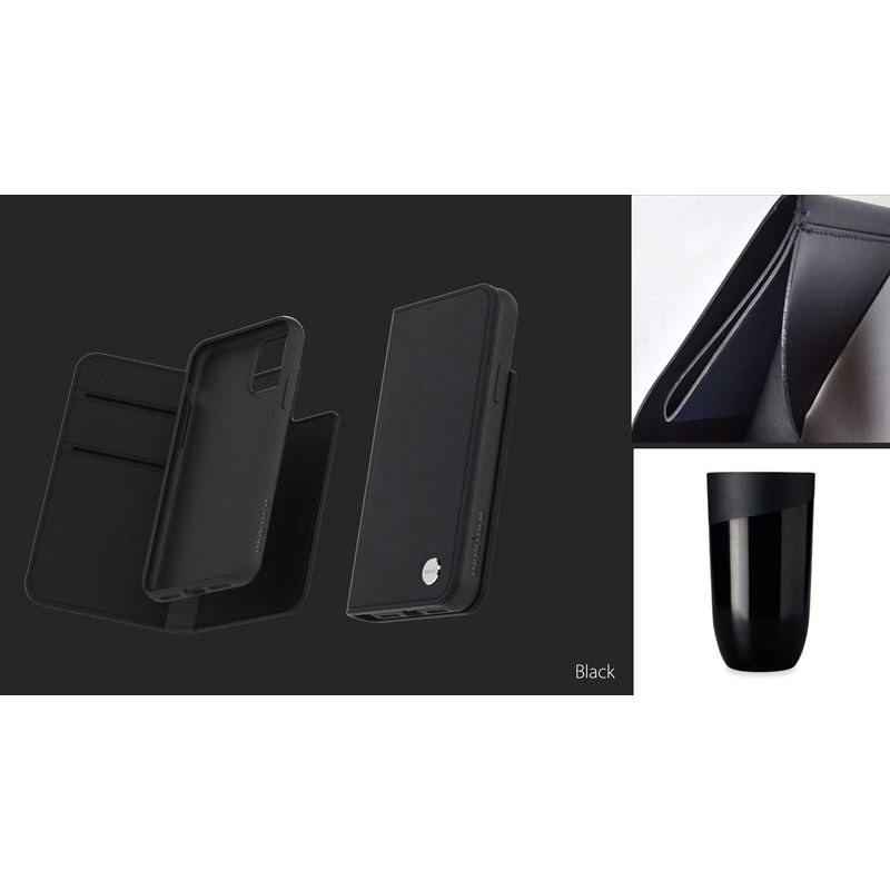 Moshi Overture - Etui 2w1 iPhone 11 Pro z kieszeniami na karty + stand up (system SnapTo) (Charcoal Black)