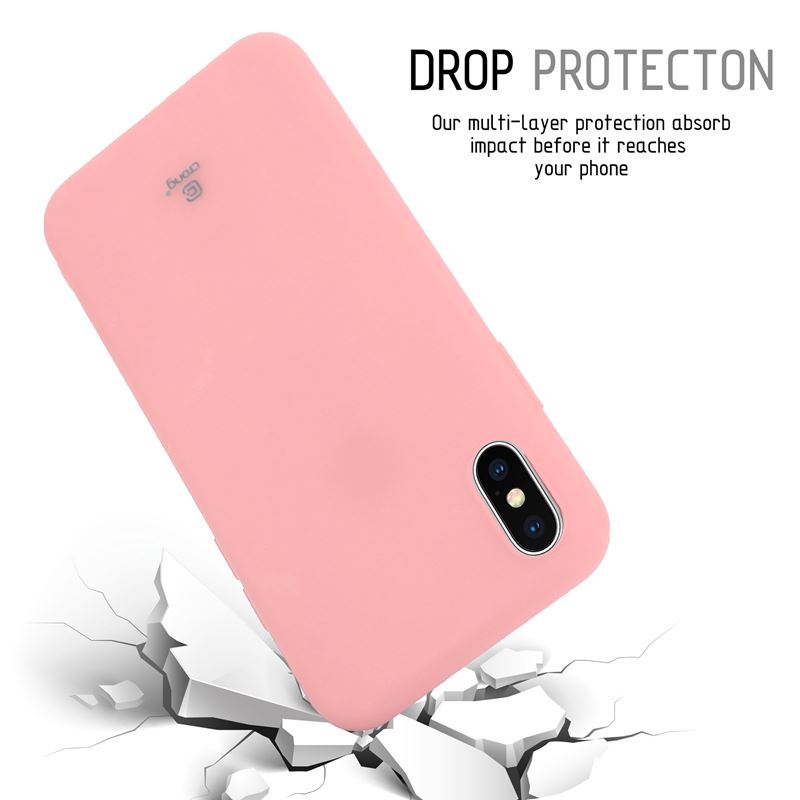Crong Soft Skin Cover - Etui iPhone Xs / X (różowy)
