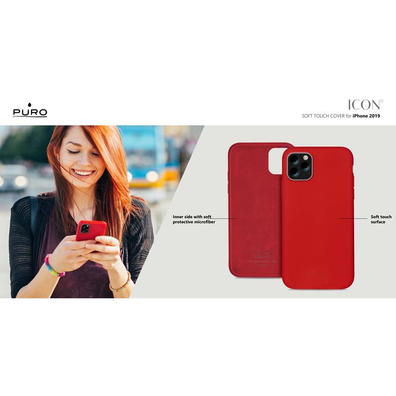 PURO ICON Cover - Etui iPhone 11 Pro (czerwony)