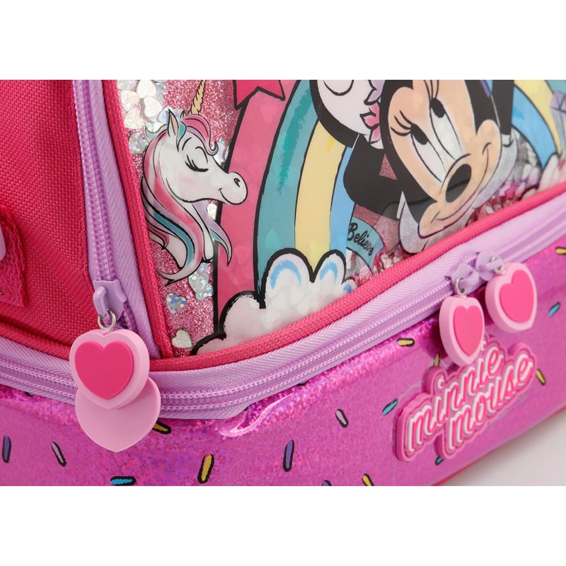 Minnie Mouse - Dwukomorowa torba termiczna