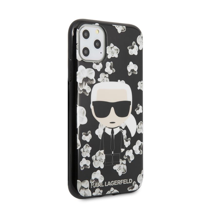 Karl Lagerfeld Iconic Karl Flower - Etui iPhone 11 Pro (czarny)