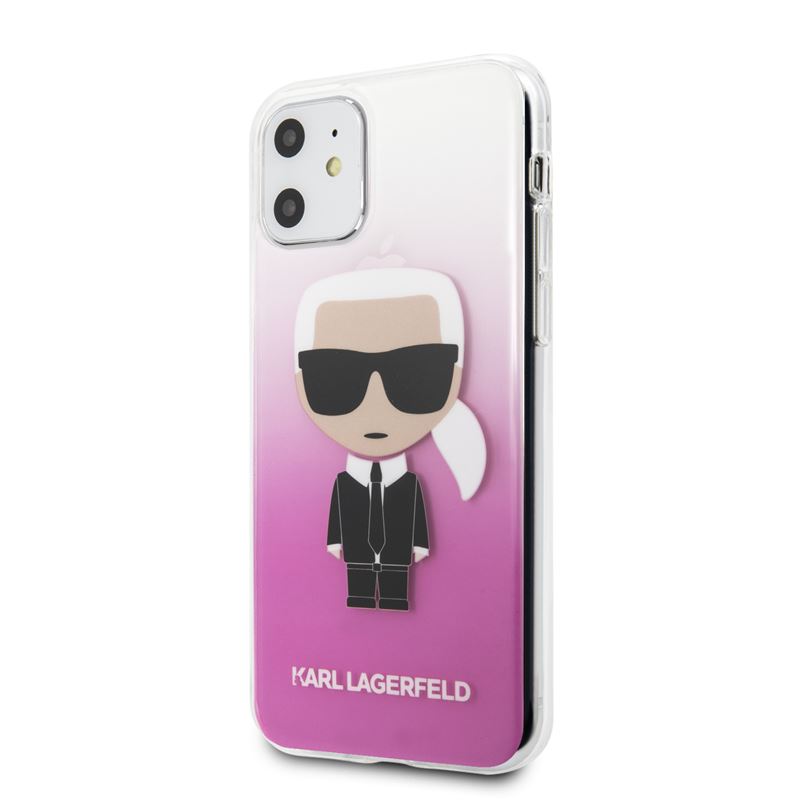 Karl Lagerfeld Iconic Karl Gradient - Etui iPhone 11 (różowy)