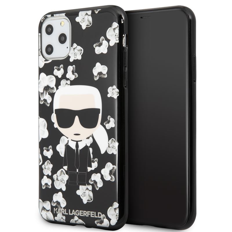 Karl Lagerfeld Iconic Karl Flower - Etui iPhone 11 Pro Max (czarny)