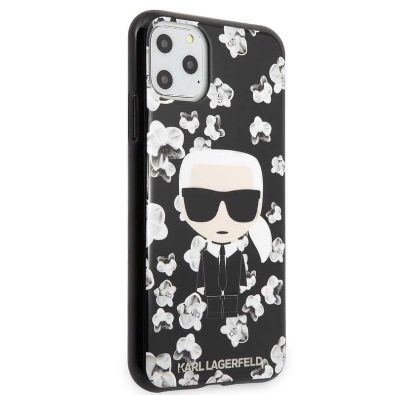 Karl Lagerfeld Iconic Karl Flower - Etui iPhone 11 Pro Max (czarny)