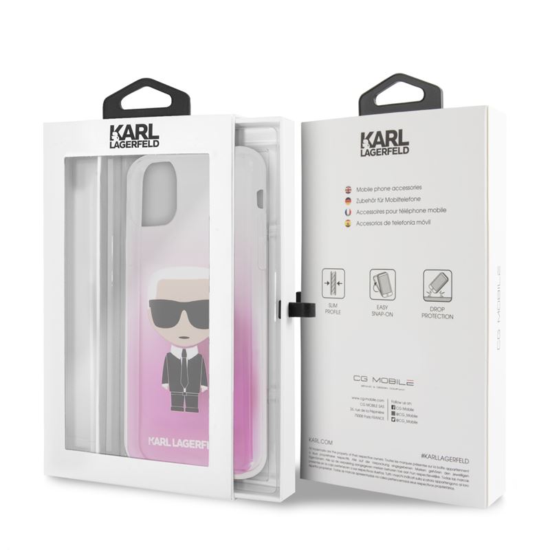 Karl Lagerfeld Iconic Karl Gradient - Etui iPhone 11 Pro Max (różowy)
