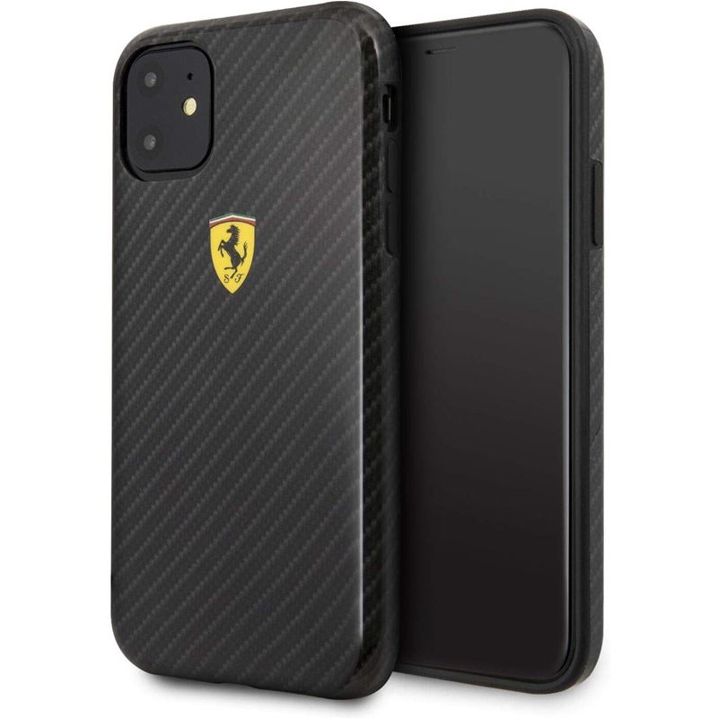 Ferrari On Truck Racing Shield Hardcase - Etui iPhone 11 (Carbon Effect/Black)