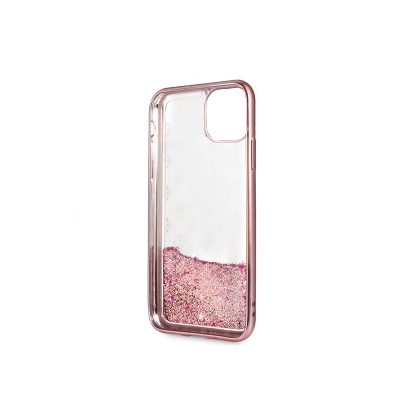 Guess 4G Peony Liquid Glitter - Etui iPhone 11 Pro (różowy)