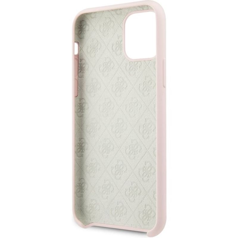 Guess Silicone 4G Tone to Tone - Etui iPhone 11 Pro Max (Light Pink)
