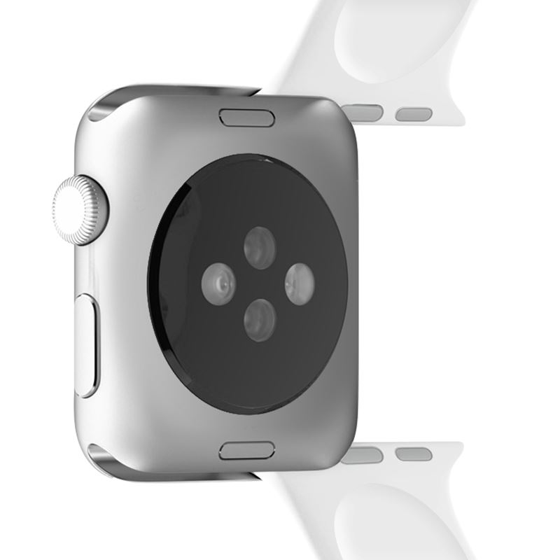 PURO ICON - Elastyczny pasek sportowy do Apple Watch 38/40/41 mm (S/M & M/L) (biały)