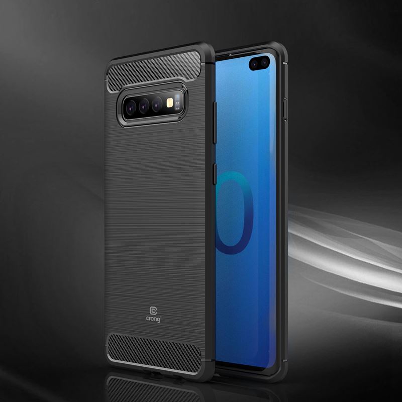 Crong Soft Armour Cover - Etui Samsung Galaxy S10+ (czarny)