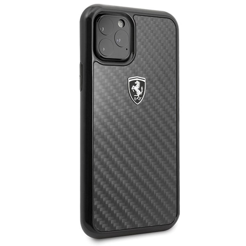 Ferrari Real Carbon Heritage - Etui iPhone 11 Pro (czarny)