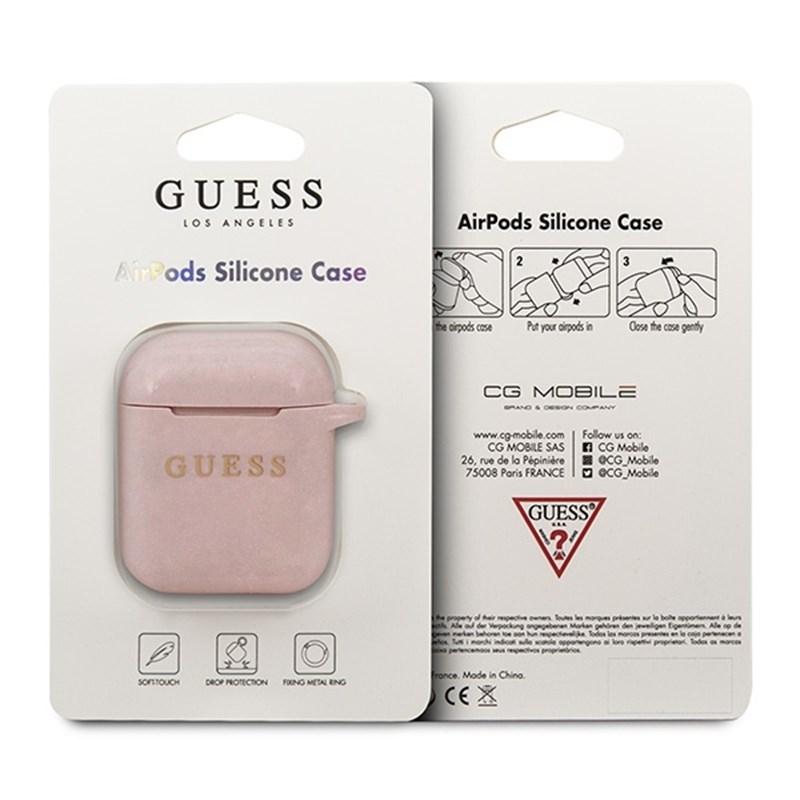 Guess Silicone Case - Etui AirPods (Pink)