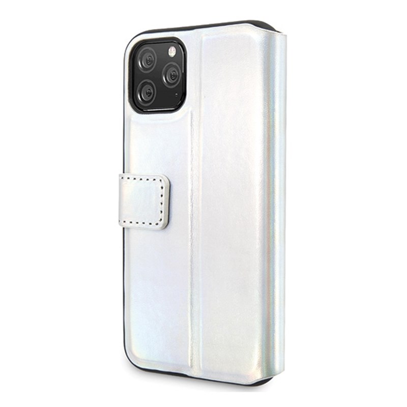 Guess Iridescent Booktype - Etui iPhone 11 Pro (Silver)