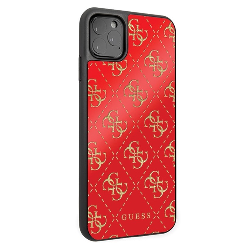 Guess 4G Double Layer Glitter Case - Etui iPhone 11 Pro Max (Red)
