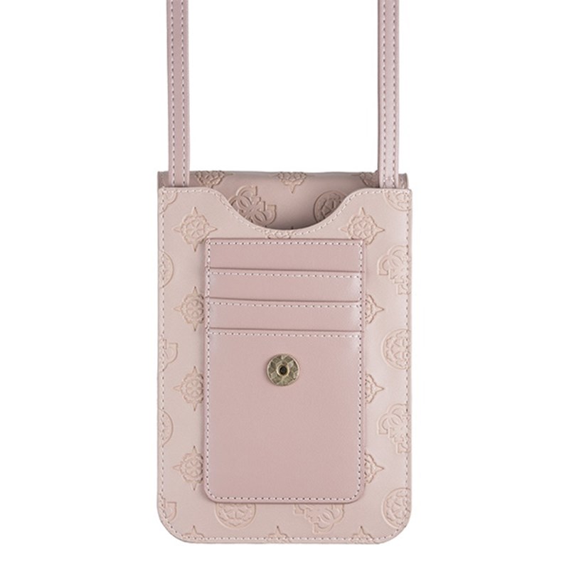 Guess 4G Peony Wallet Bag - Torba z przegrodą na smartfona (Light Pink)
