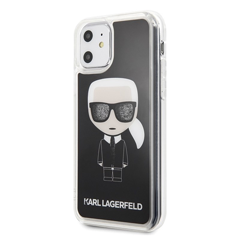 Karl Lagerfeld Iconic Glitter - Etui iPhone 11 (Black)