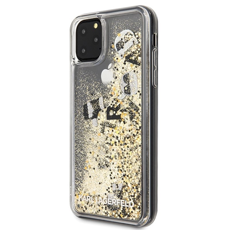 Karl Lagerfeld Glitter Liquid Floatting Charms - Etui iPhone 11 Pro Max (Gold Floatting Charms)