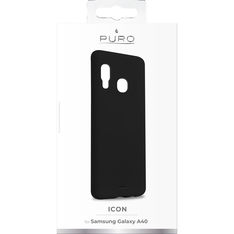 PURO ICON Cover - Etui Samsung Galaxy A40 (czarny)