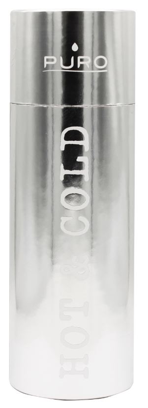 Puro Hot&Cold - Butelka termiczna ze stali nierdzewnej 500 ml (Metallic Silver)