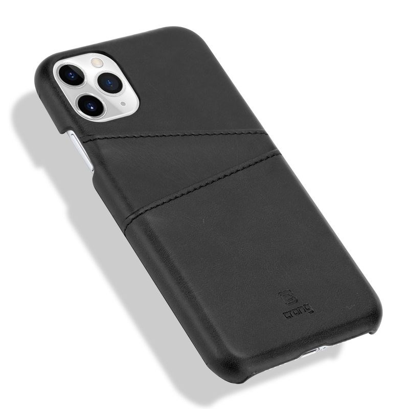 Crong Neat Cover - Etui iPhone 11 Pro z kieszeniami (czarny)
