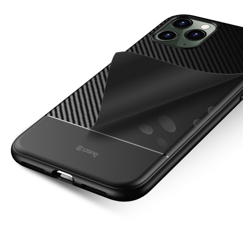 Crong Prestige Carbon Cover - Etui iPhone 11 Pro (czarny)