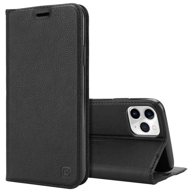 Crong Folio Case - Etui iPhone 11 z klapką na magnes (czarny)