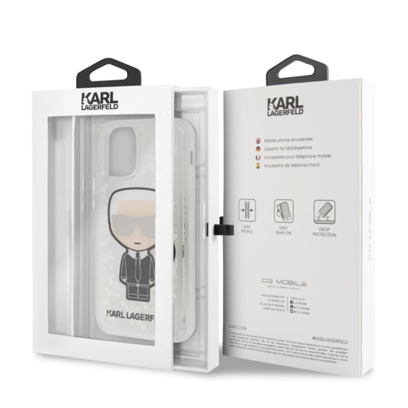Karl Lagerfeld Glitter Glowdark Ikonik - Etui iPhone 11
