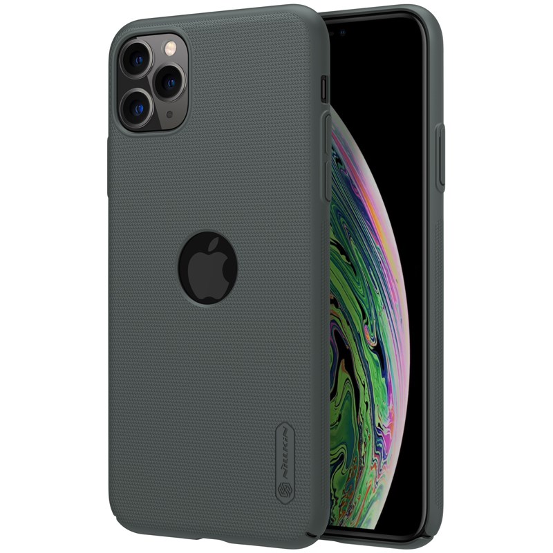 Nillkin Super Frosted Shield - Etui Apple iPhone 11 Pro z wycięciem na logo (Dark Green)