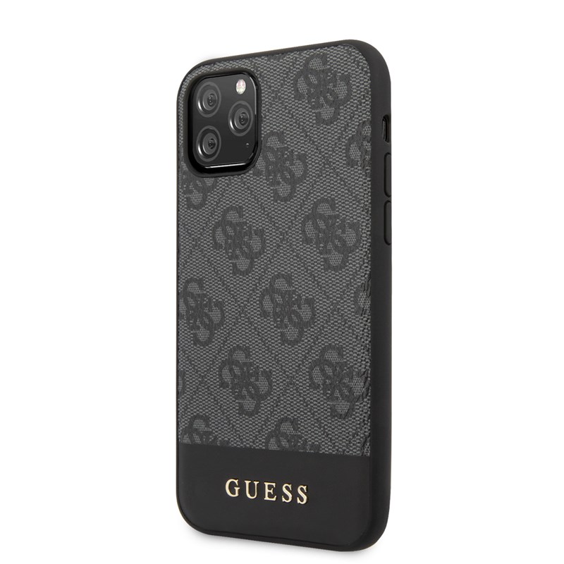 Guess 4G Bottom Stripe Collection - Etui iPhone 11 Pro (szary)