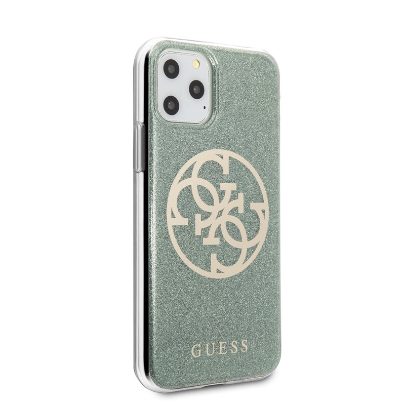 Guess Circle Glitter 4G - Etui iPhone 11 Pro (khaki)
