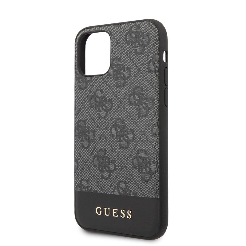 Guess 4G Bottom Stripe Collection - Etui iPhone 11 (szary)