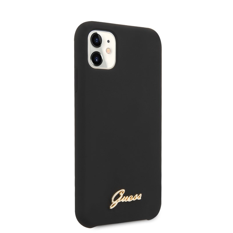 Guess Silicone Vintage - Etui iPhone 11 (czarny)