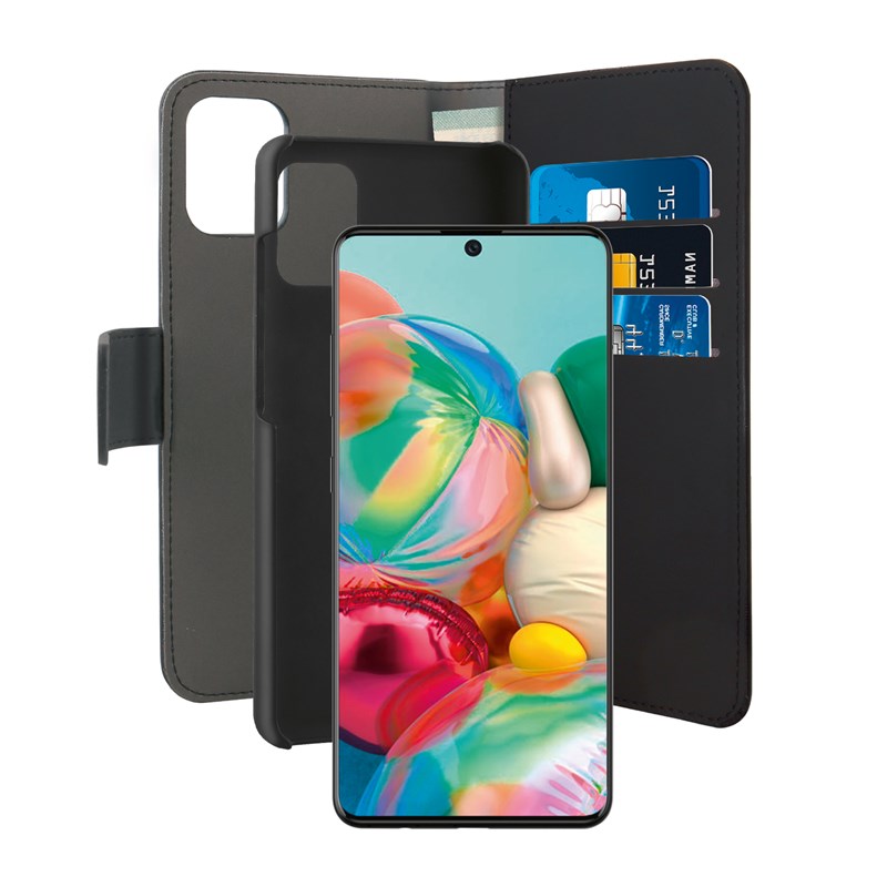 PURO Wallet Detachable - Etui 2w1 Samsung Galaxy A71 (czarny)