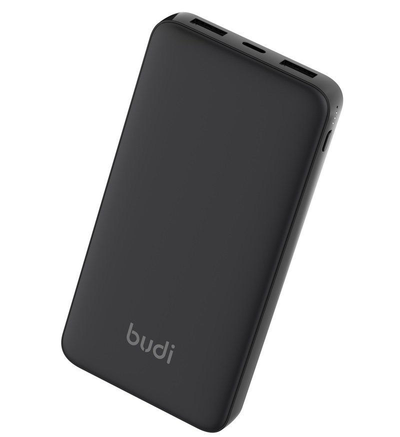Budi - Power bank 10 000 mAh 2x USB, 1x USB-C (Czarny)