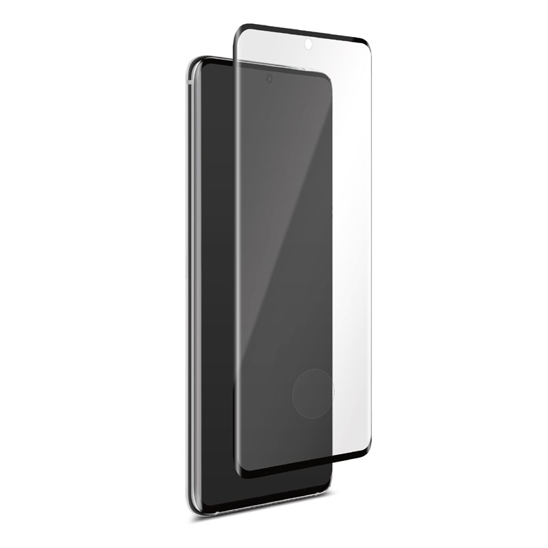 PURO Premium Full Edge Tempered Glass Case Friendly - Szkło ochronne hartowane na ekran Samsung Galaxy S20 (czarna ramka)