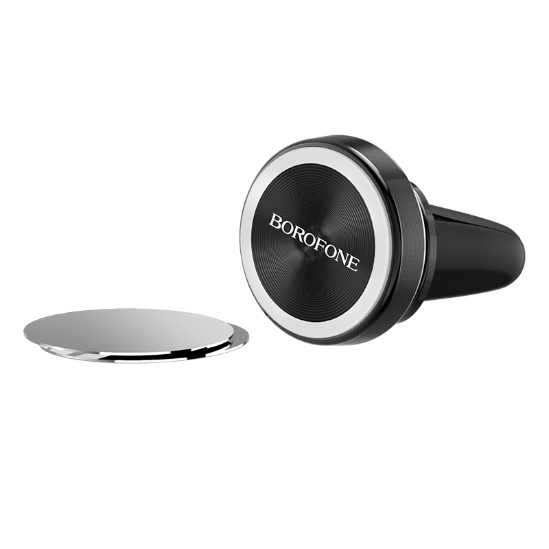 Borofone - uchwyt samochodowy magnetyczny na kratkę, aluminium, czarny