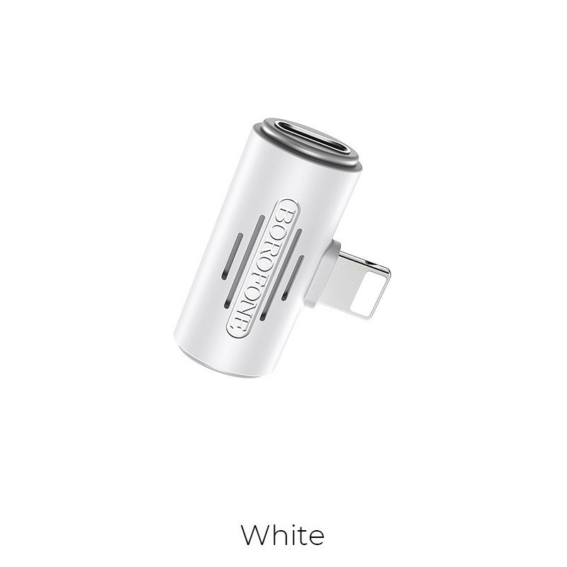 Borofone - adapter złącza Lightning na 2x Lightning, biały