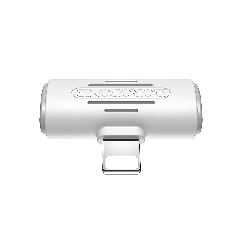 Borofone - adapter złącza Lightning na 2x Lightning, biały