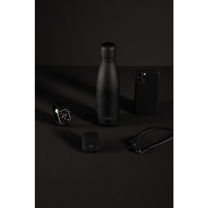 PURO ICON - Butelka termiczna ze stali nierdzewnej 500 ml (Black) (Powder Coating)