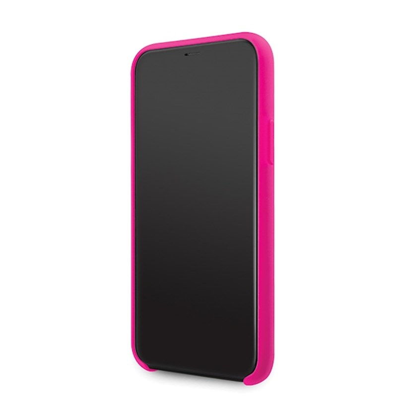 Guess Slilicon 4G Tone on Tone Logo - Etui iPhone 11 Pro (Fuchsia)