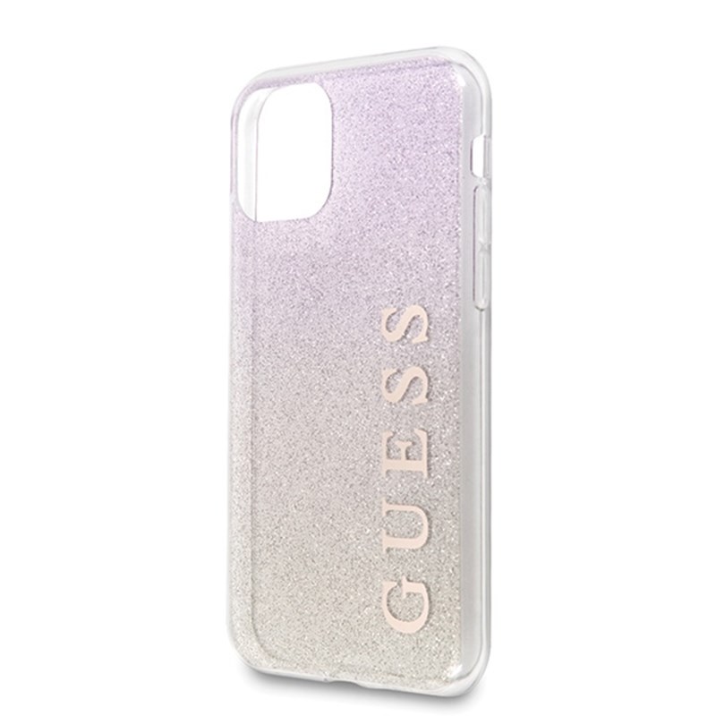 Guess Glitter Gradient - Etui iPhone 11 Pro (Gold/Pink)