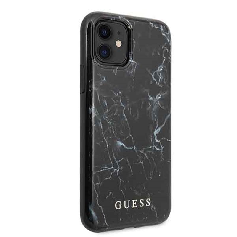 Guess Marble - Etui iPhone 11 (czarny)